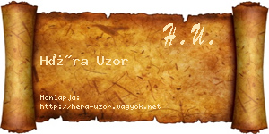 Héra Uzor névjegykártya